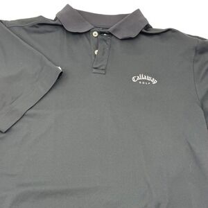 Callaway Golf Polo Shirt Mens Large Black X-Series Short Sleeve Embroidered Logo